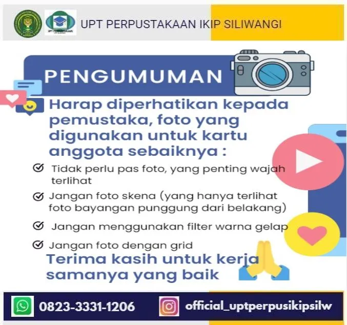 Ketentuan Foto untuk Kartu Anggota Perpustakaan