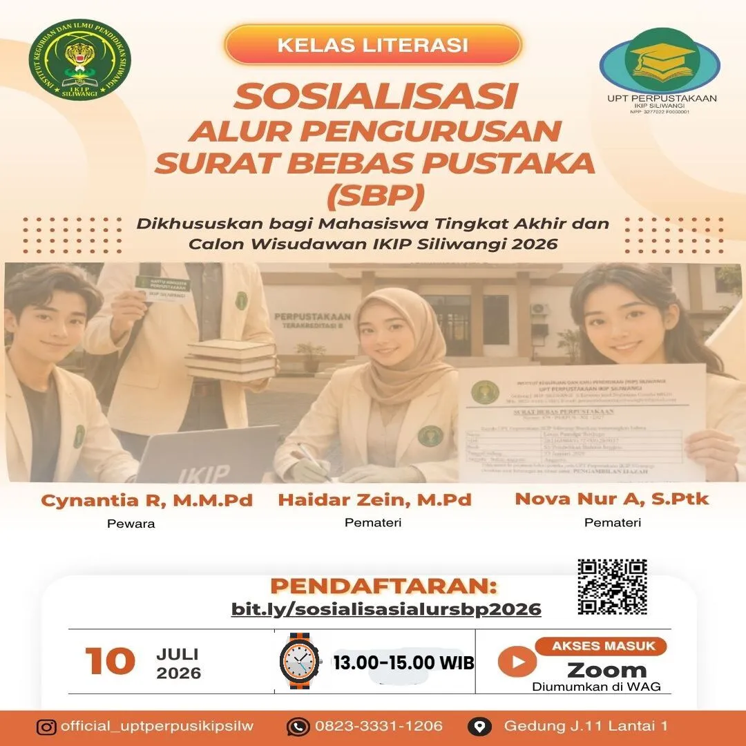 Kelas Literasi: Sosialisasi Alur Pengurusan Surat Bebas Pustaka