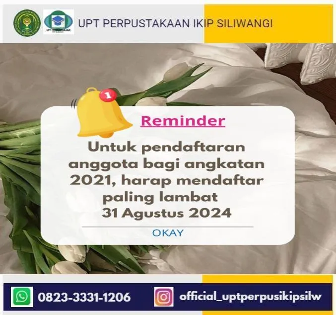 Batas Pendaftaran Anggota Angkatan 2021 pada 31 Agustus 2024