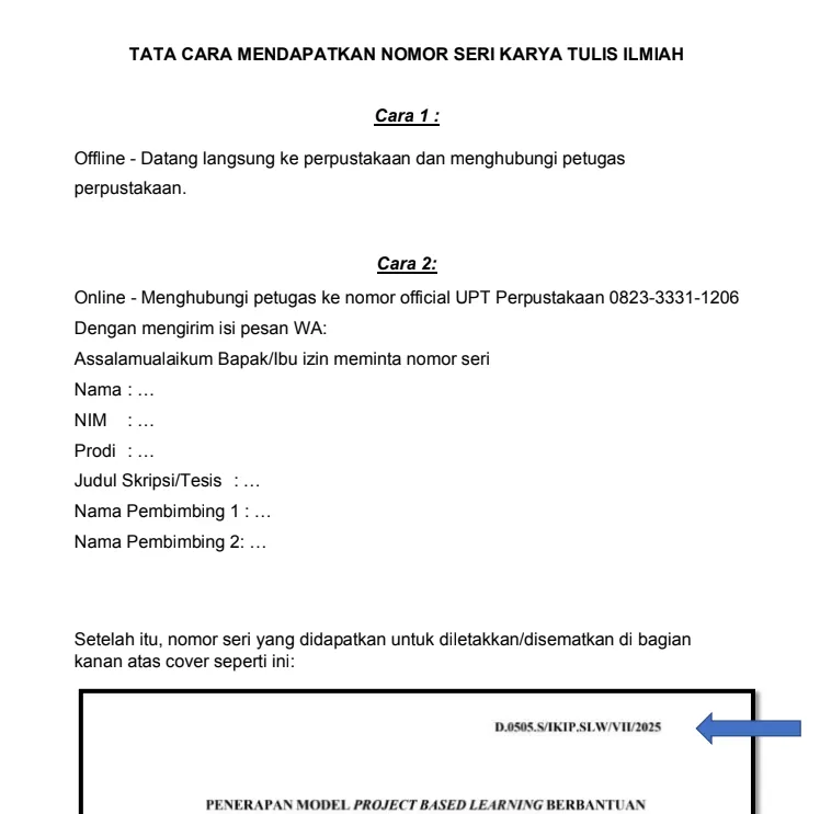 Surat Bebas Pustaka untuk Skripsi dan Tesis